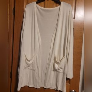 Zyia Lounge Boyfriend Cardigan (off white/ivory)